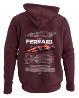 Φούτερ με κουκούλα - Ferrari - Color Thumbnail Marron