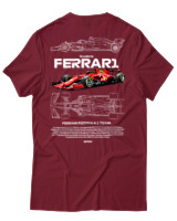 T-Shirt Αντρικό - Ferrari - Color Thumbnail Σκούρο Κόκκινο