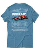 T-Shirt Αντρικό - Ferrari - Color Thumbnail Τιρκουάζ