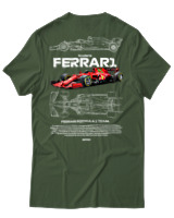 T-Shirt Αντρικό - Ferrari - Color Thumbnail Κυπαρισσί