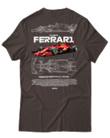 T-Shirt Αντρικό - Ferrari - Color Thumbnail Καφέ