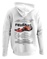 Φούτερ με κουκούλα - Ferrari - Color Thumbnail ΄Ασπρο