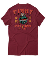 T-Shirt Αντρικό - Fight For Your Rights - Color Thumbnail Σκούρο Κόκκινο