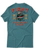 T-Shirt Αντρικό - Fight For Your Rights - Color Thumbnail Μπλε Πράσινο