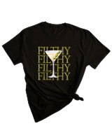 T-Shirt Woman Fashion Γυναικείο - Filthy Martini - Color Thumbnail BLACK