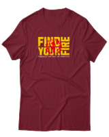 T-Shirt Αντρικό - Find Your Fire - Color Thumbnail Σκούρο Κόκκινο