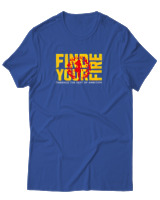 T-Shirt Αντρικό - Find Your Fire - Color Thumbnail Μπλε Ρουά