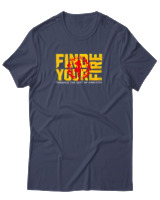 T-Shirt Αντρικό - Find Your Fire - Color Thumbnail Μπλε Γκρι