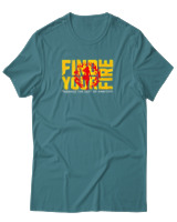 T-Shirt Αντρικό - Find Your Fire - Color Thumbnail Μπλε Πράσινο