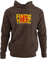 Φούτερ με κουκούλα - Find Your Fire - Color Thumbnail Καφέ