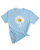 T-Shirt Woman Fashion Γυναικείο - Flawsome - Color Thumbnail SKY BLUE