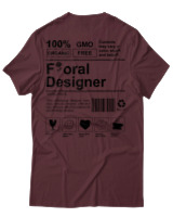 T-Shirt Αντρικό - Floral Designer - Color Thumbnail Μπορντό