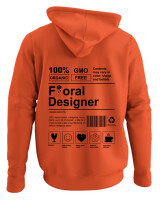 Φούτερ με κουκούλα - Floral Designer - Color Thumbnail Orange