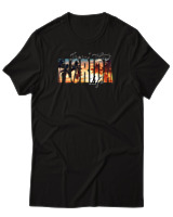 T-Shirt Αντρικό - Florida Livin That Life - Color Thumbnail Μαύρο