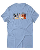 T-Shirt Αντρικό - Florida Livin That Life - Color Thumbnail Γαλάζιο