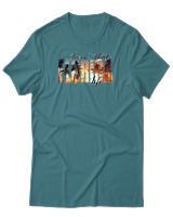 T-Shirt Αντρικό - Florida Livin That Life - Color Thumbnail Μπλε Πράσινο