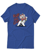 T-Shirt Αντρικό - Fluff And Stuff - Color Thumbnail Μπλε Ρουά