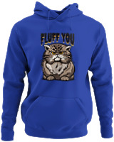 Φούτερ με κουκούλα - Fluff You - Color Thumbnail Μπλε Ρουά