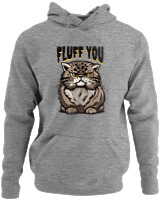 Φούτερ με κουκούλα - Fluff You - Color Thumbnail Γκρι Μελανζέ