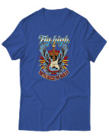 T-Shirt Αντρικό - Fly High - Color Thumbnail Μπλε Ρουά