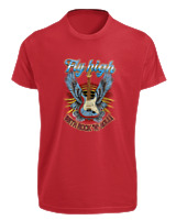 T-Shirt Fit Αντρικό - Fly High - Color Thumbnail Κόκκινο