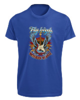 T-Shirt Fit Αντρικό - Fly High - Color Thumbnail Μπλε Ρουά