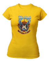 T-Shirt Στενή Γραμμή Γυναικείο - Fly High - Color Thumbnail Χρυσό Κίτρινο
