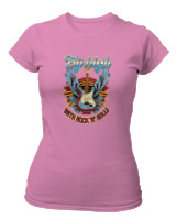 T-Shirt Στενή Γραμμή Γυναικείο - Fly High - Color Thumbnail Ροζ