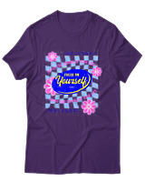 T-Shirt Αντρικό - Focus On Yourself - Color Thumbnail Σκούρο Μωβ