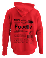 Φούτερ με κουκούλα - Foodie - Color Thumbnail Κόκκινο