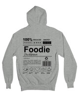 Ζακέτα Φούτερ με κουκούλα - Foodie - Color Thumbnail Γκρι Μελανζέ