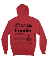 Ζακέτα Φούτερ με κουκούλα - Foodie - Color Thumbnail Κόκκινο