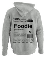Φούτερ με κουκούλα - Foodie - Color Thumbnail Γκρι Μελανζέ