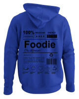 Φούτερ με κουκούλα - Foodie - Color Thumbnail Μπλε Ρουά