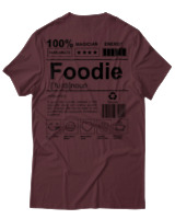 T-Shirt Unisex - Foodie - Color Thumbnail Μπορντό