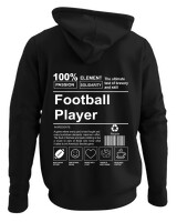 Φούτερ με κουκούλα - Football Player - Color Thumbnail Μαύρο