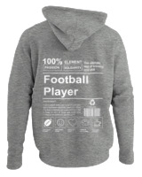Φούτερ με κουκούλα - Football Player - Color Thumbnail Γκρι Μελανζέ