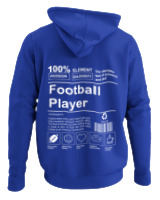 Φούτερ με κουκούλα - Football Player - Color Thumbnail Μπλε Ρουά