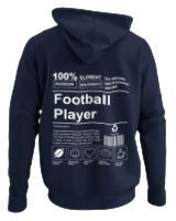 Φούτερ με κουκούλα - Football Player - Color Thumbnail Navy Blue