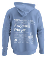 Φούτερ με κουκούλα - Football Player - Color Thumbnail Blue Carolina