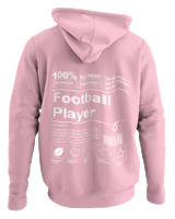 Φούτερ με κουκούλα - Football Player - Color Thumbnail Pink