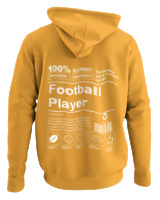 Φούτερ με κουκούλα - Football Player - Color Thumbnail Κίτρινο Χρυσό