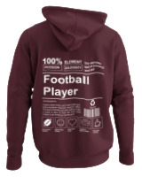 Φούτερ με κουκούλα - Football Player - Color Thumbnail Marron