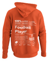 Φούτερ με κουκούλα - Football Player - Color Thumbnail Orange