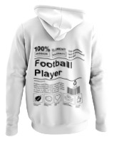 Φούτερ με κουκούλα - Football Player - Color Thumbnail ΄Ασπρο