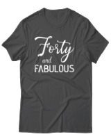 T-Shirt Αντρικό - Forty Fabulous - Color Thumbnail Ανθρακί