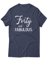 T-Shirt Αντρικό - Forty Fabulous - Color Thumbnail Μπλε Γκρι