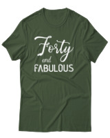 T-Shirt Αντρικό - Forty Fabulous - Color Thumbnail Κυπαρισσί