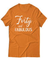 T-Shirt Αντρικό - Forty Fabulous - Color Thumbnail Πορτοκαλί