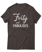 T-Shirt Αντρικό - Forty Fabulous - Color Thumbnail Καφέ